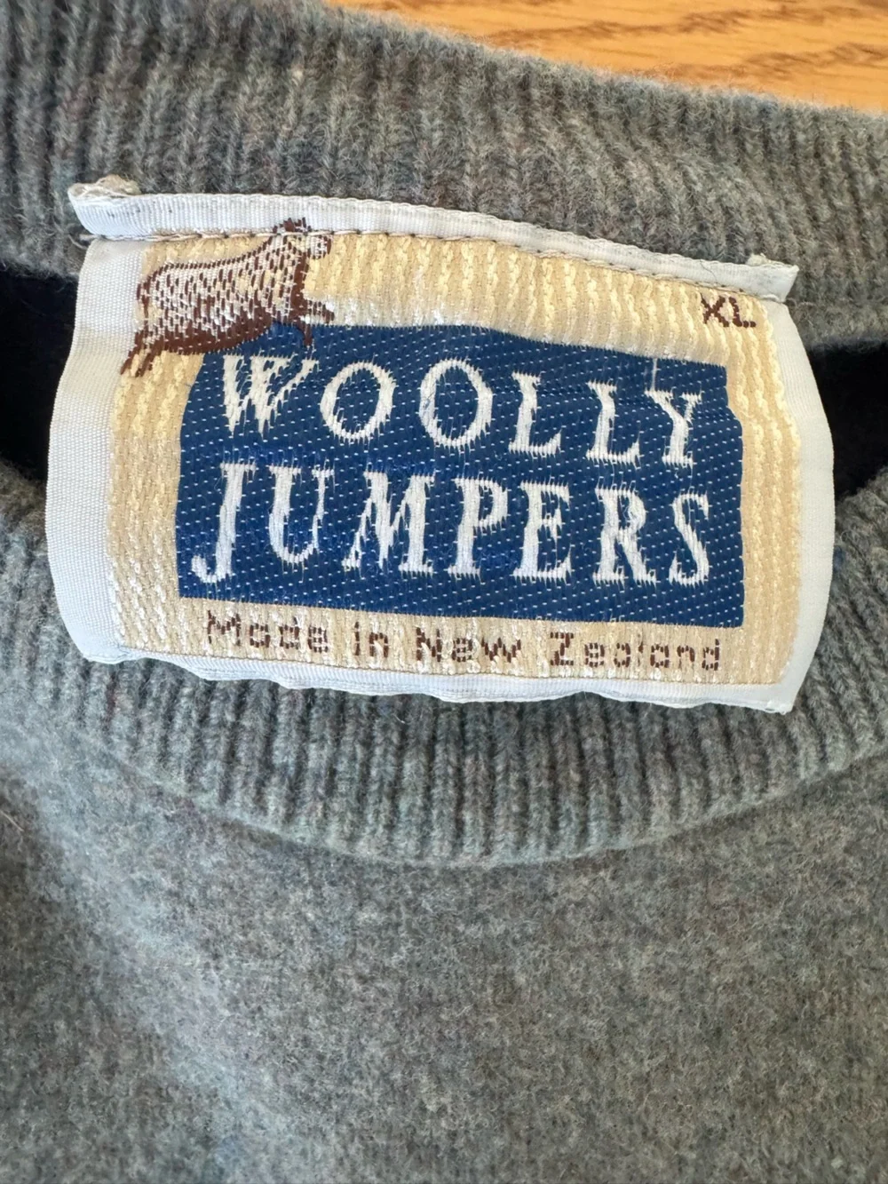 Wolly Jumper Unisex 100% Wool Pastoral Landscape Sweater New Zealand 80-90s